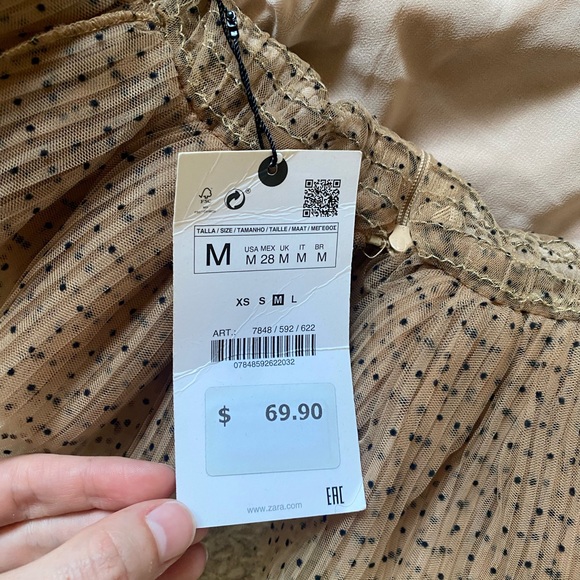 NWT Zara tulle bandeau size M (blogger favorite!) - Picture 5 of 8
